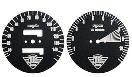 Joker Machine ~ CB750K 1975 Speedo & Tach Face Plate Set ~ MPH (12-0118)
