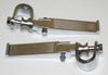 Universal Custom Ribbed Chrome Crash Bar Highway Footpeg Set