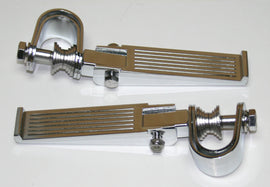 Custom Ribbed Chrome Crash Bar Highway Footpeg Set (14-2014)