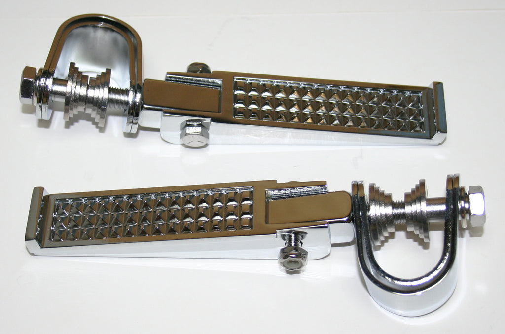 Custom Pebble Chrome Crash Bar Highway Footpeg Set