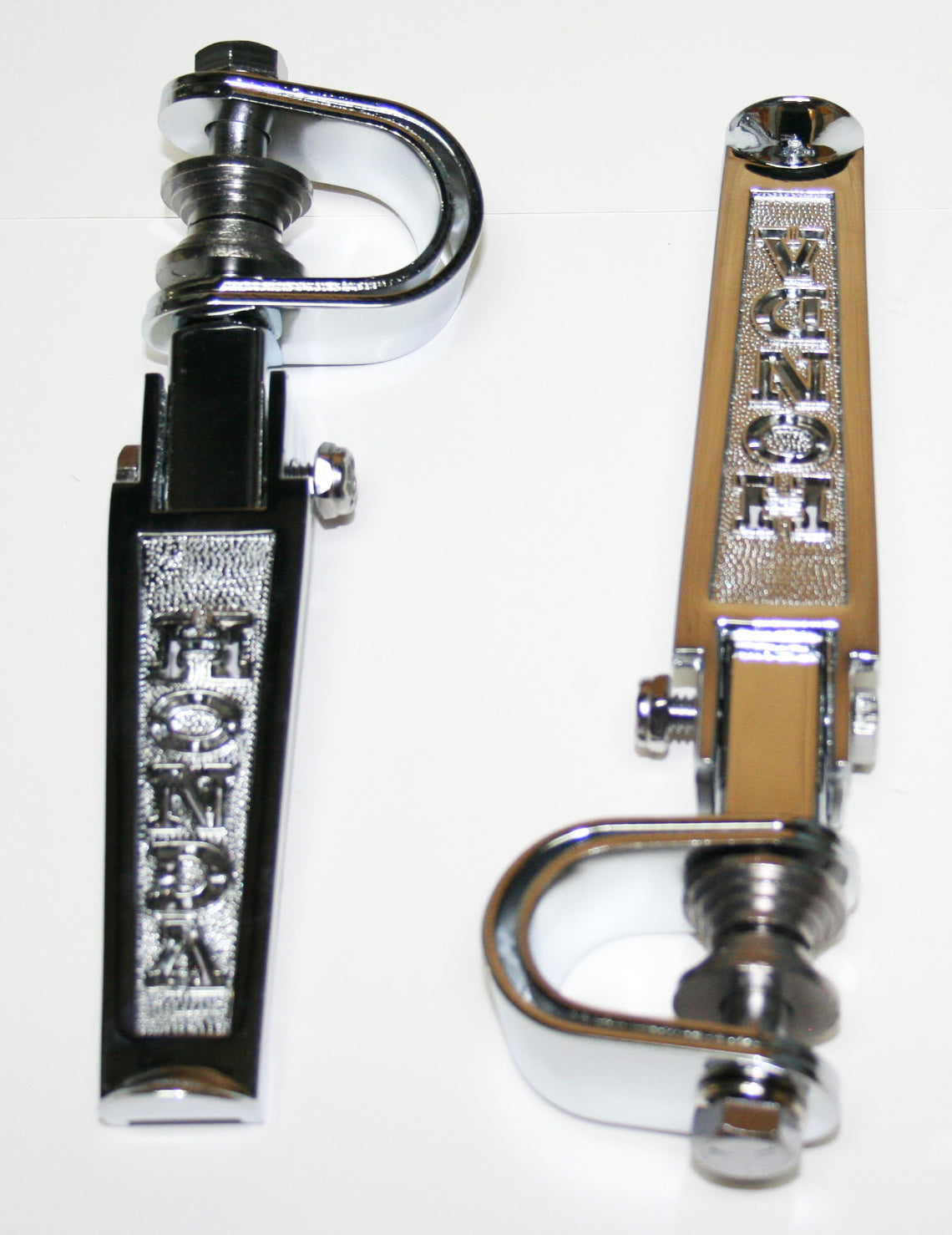 Universal Custom Chrome Crash Bar Highway Footpeg Set