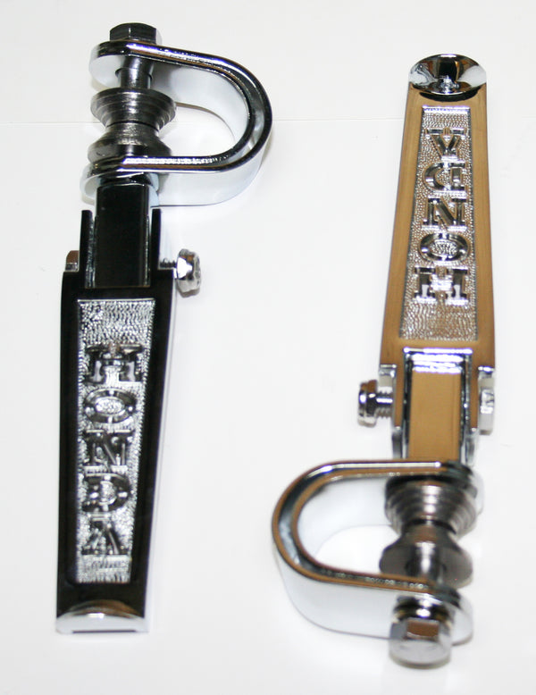 Universal Custom Chrome Crash Bar Highway Footpeg Set