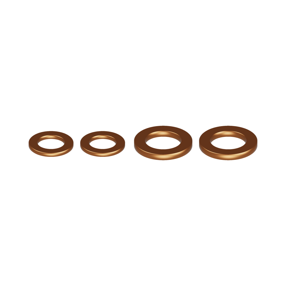 Fork leg washer set — Rear three-quarter