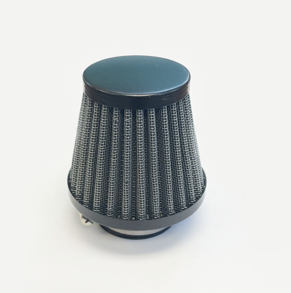 Honda CB750K CB550F CB550K CB500K CB400F CB350F 39mm Round Pod Air Filter with Black End Cap