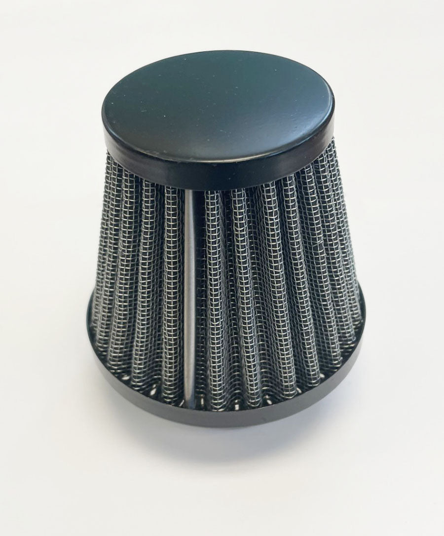 Honda CB750K CB550F CB550K CB500K CB400F CB350F 39mm Round Pod Air Filter with Black End Cap