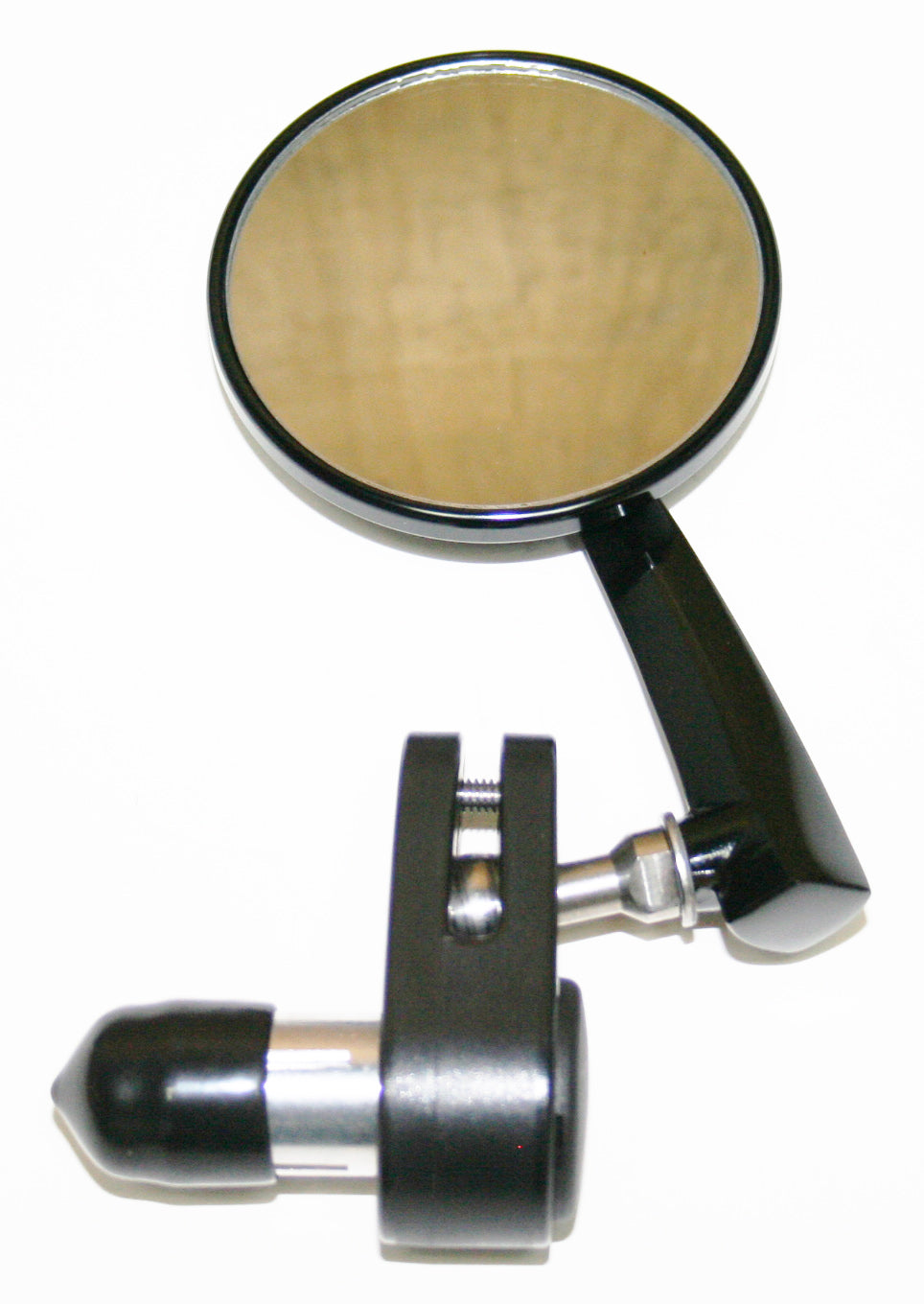 Universal Bar End 3" Mirror Black Right Side