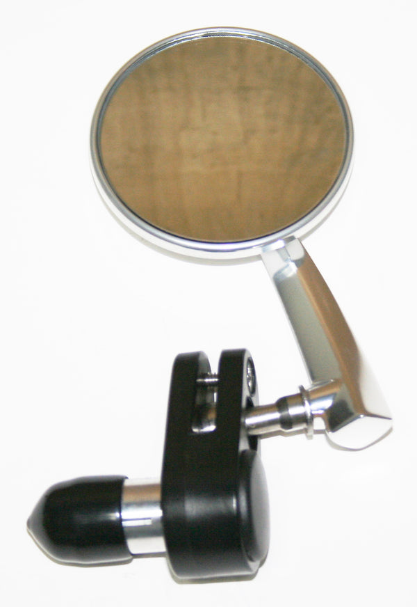 Universal Bar End 3" Mirror Polished Aluminum Right Side