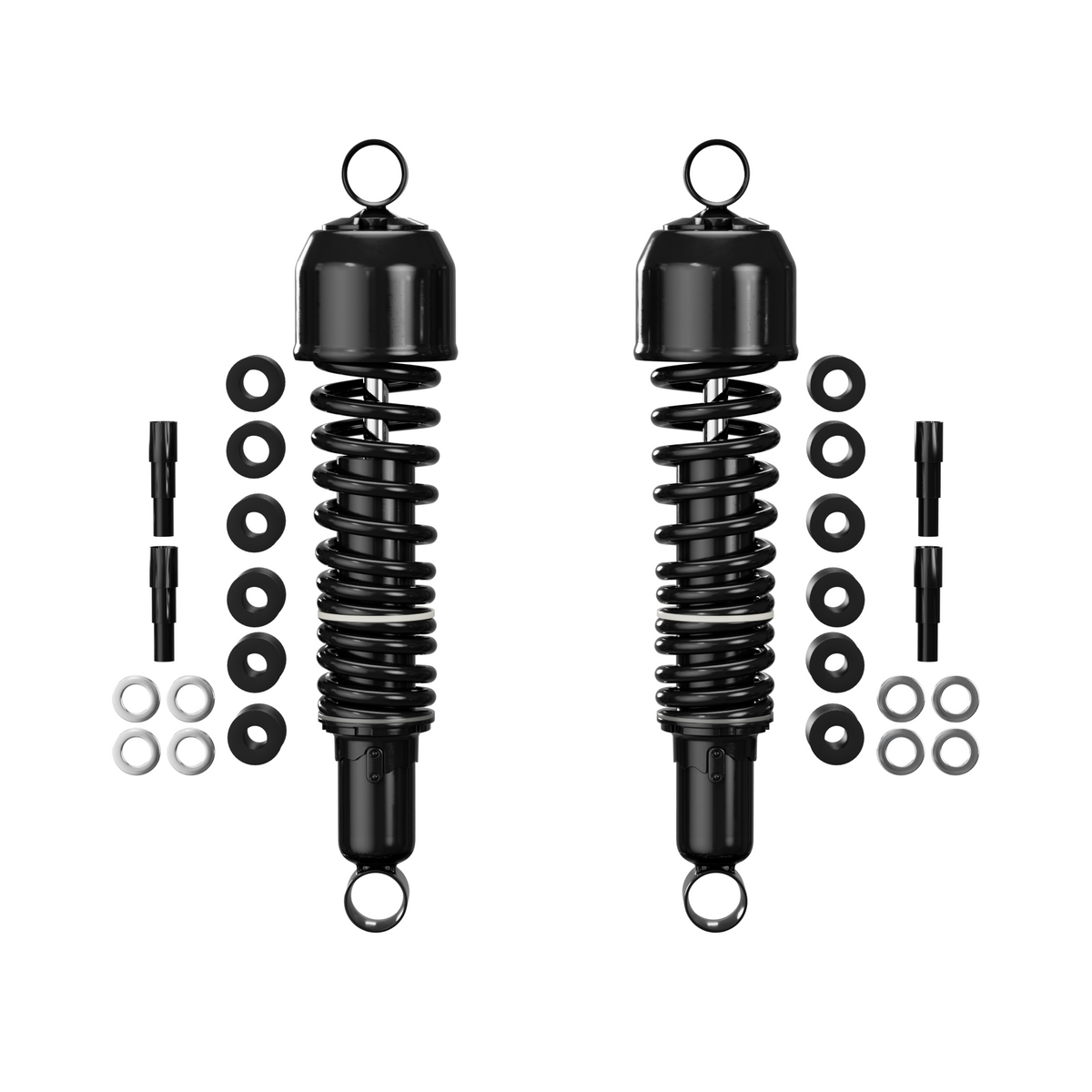 Universal All Black Shock Absorber Set 325mm Eye to Eye