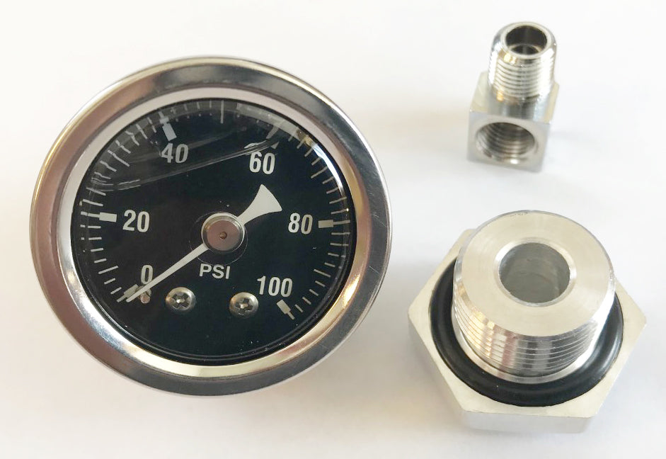 Oil Pressure Gauge Assembly ~ Black Face Plate