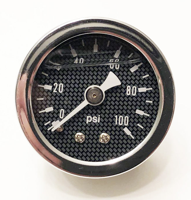 Oil Pressure Gauge Assembly ~ Carbon Face Plate