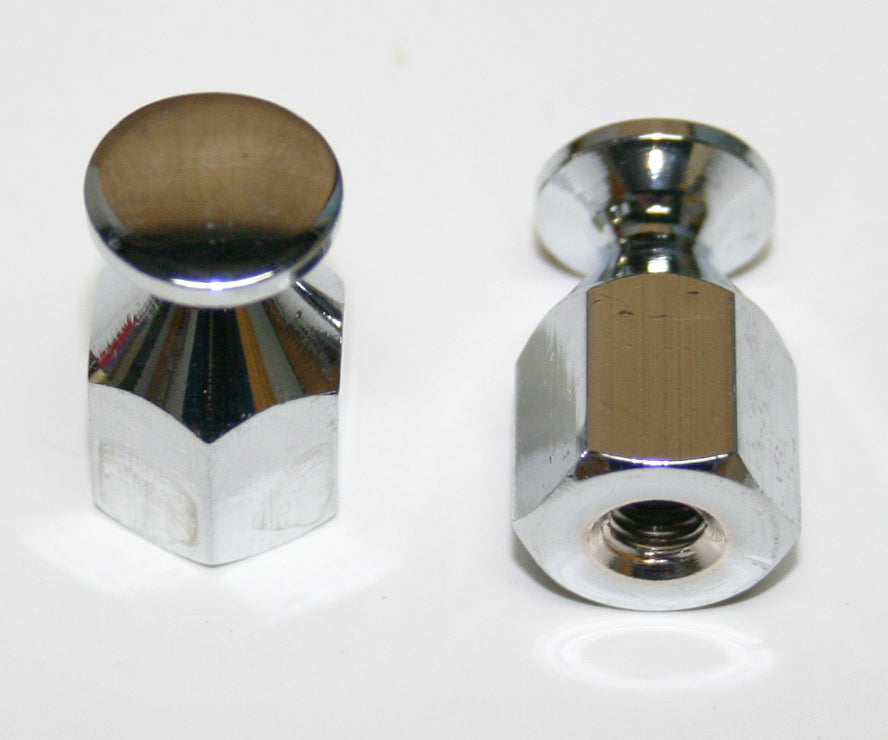 Universal Chrome Bungee Nut set of 2-6mm x 1.00mm