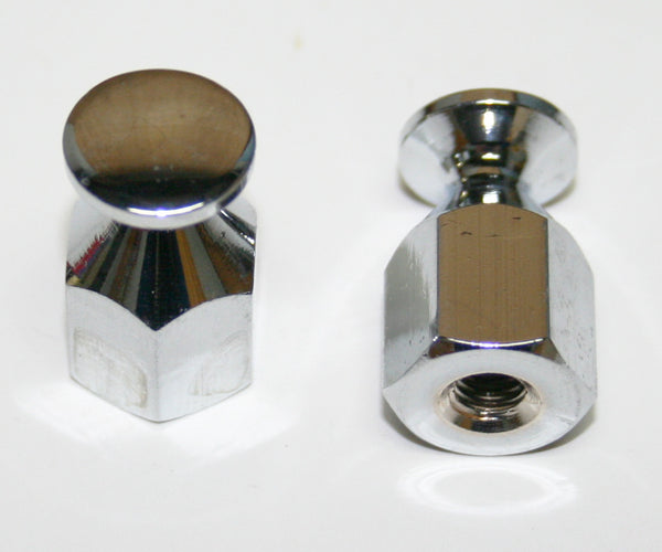 Universal Chrome Bungee Nut set of 2-6mm x 1.00mm