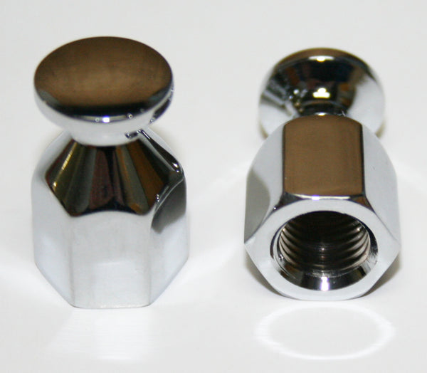 Universal Chrome Bungee Nut set of 2-10mm x 1.25mm