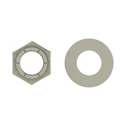 Honda CB750 CB550 CB500 CB450 Swingarm Pivot Bolt Locknut with Washer | 90354-268-000 — 03-top (29-7022)