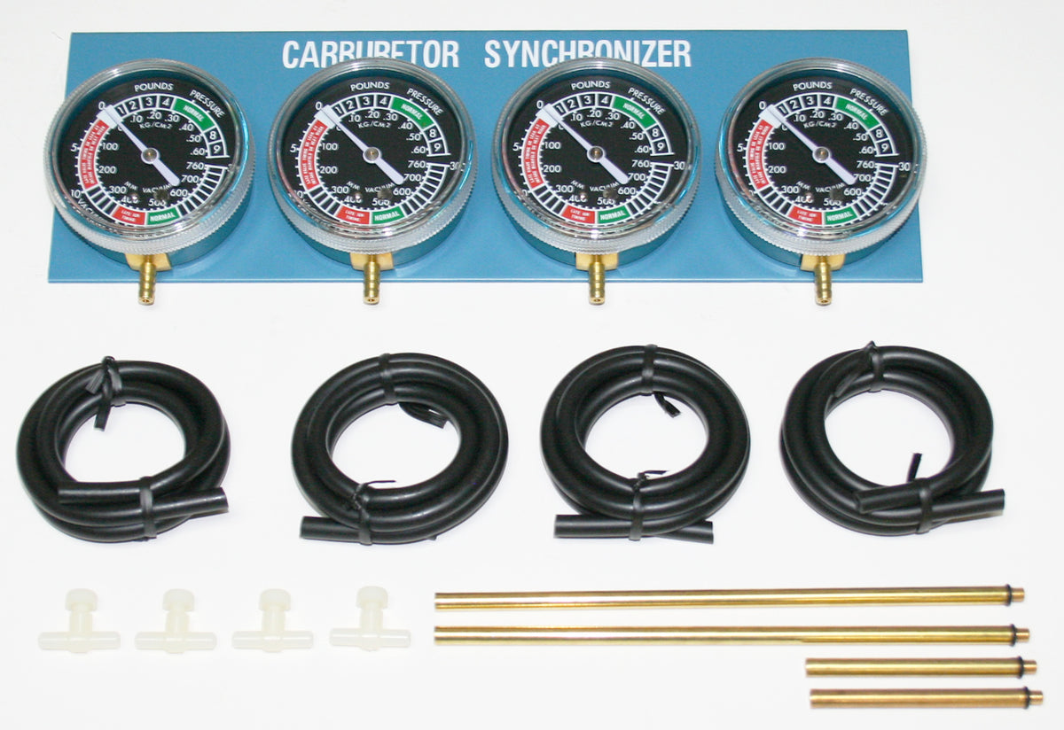 Universal Carburetor Synchronizer Vacuum Gauge 2,3,4 Cylinders