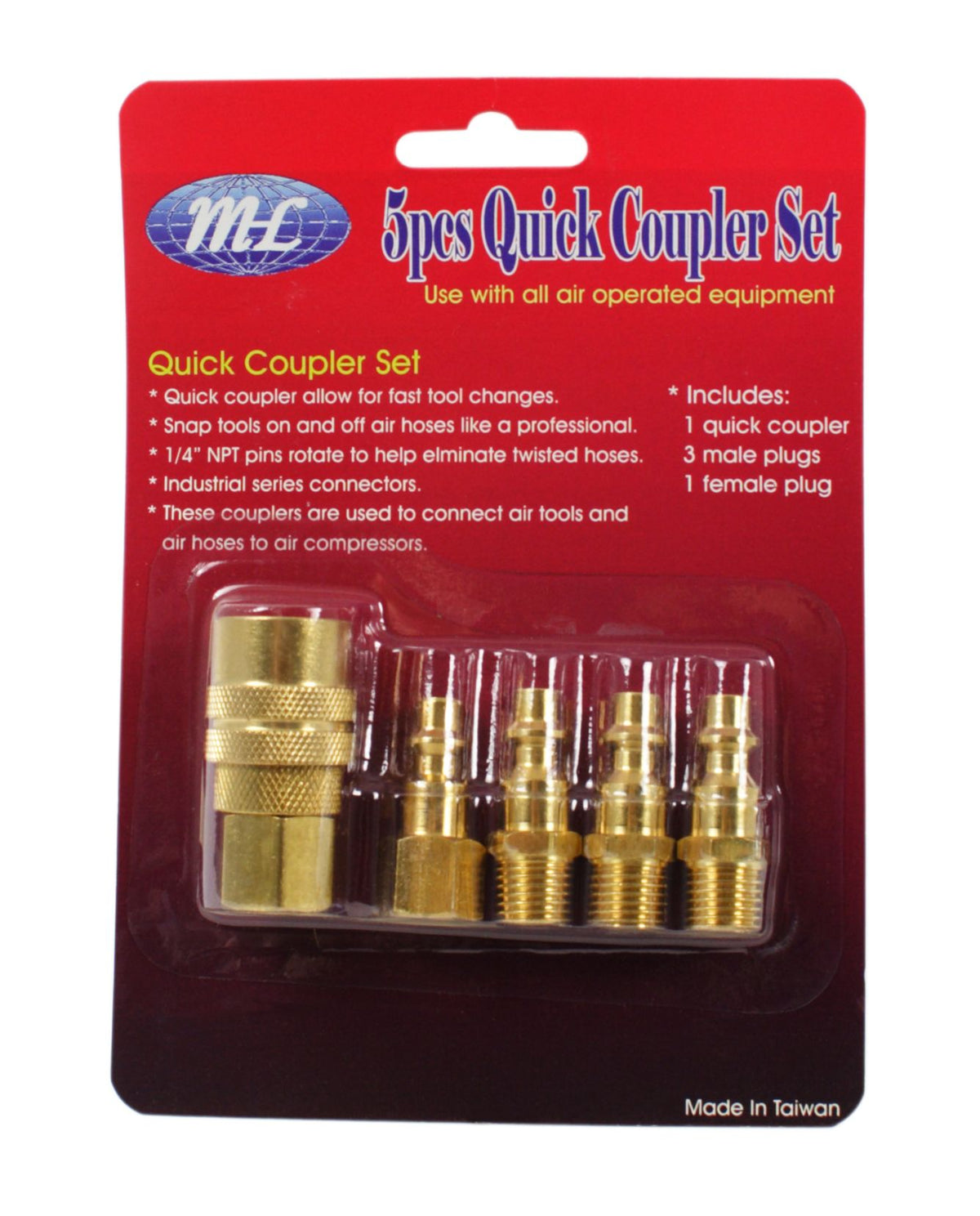 Universal Brass Air Coupler Set