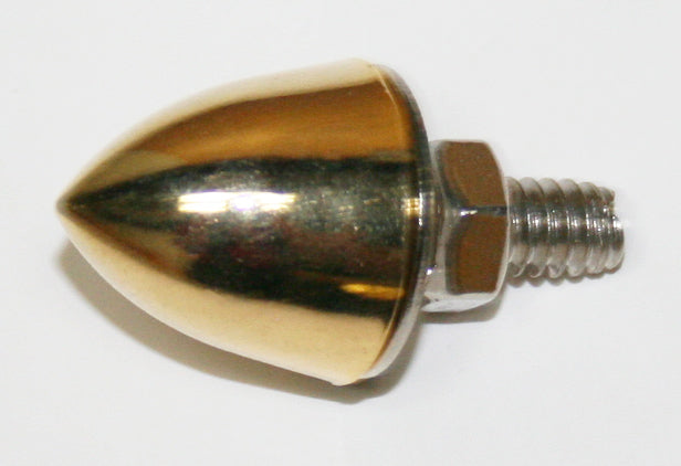Universal Gold Bullet Shaped License Plate Bolt