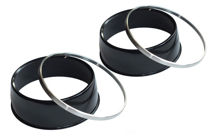 Honda CB750F CB750K CB550K Two Metal Speedo Tach Gauge Covers With Crimp Rings
