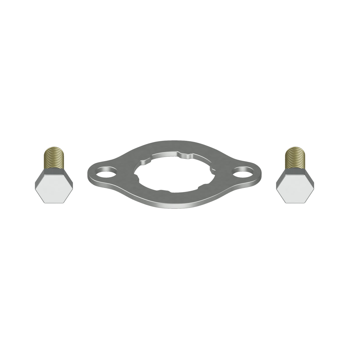 Front sprocket lock plate set — Rear three-quarter