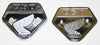 1969-70 Honda CB750K Side Cover Emblem Set 1969-70K - Black - Replaces Honda OEM 87123-300-020