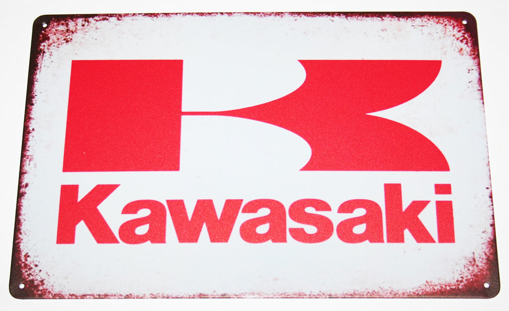 Kawasaki Logo - Tin Sign