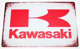 Kawasaki Logo - Tin Sign (61-0020)