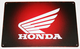 Honda Logo (White Logo) - Tin Sign (61-0022)