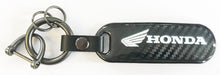 Load image into Gallery viewer, Honda Logo Keychain with Carbon Background