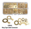 Universal 150 Pc Ring Type Terminal Crimp Set with Plastic Case