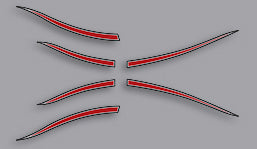 Honda XL250 Front and Rear Fender Decal Set