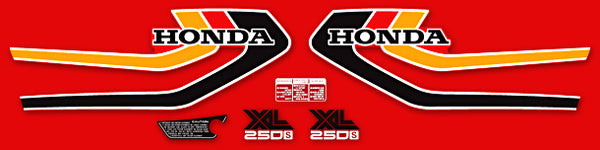 Honda XL250S Complete Decal Set