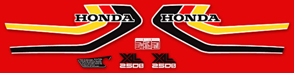 Honda XL250S Complete Decal Set