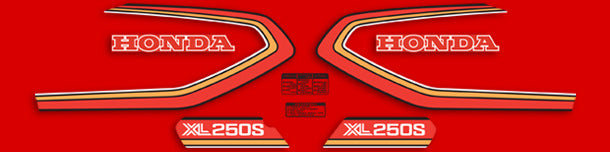 Honda XL250S Complete Decal Set