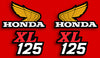 1975 Honda XL125 Gas Tank & Side Cover Decal Set