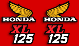 Honda XL125 Gas Tank and Side Cover Decal Set