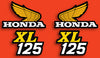 1976 Honda XL125 Gas Tank & Side Cover Decal Set