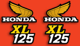 Honda XL125 Gas Tank and Side Cover Decal Set