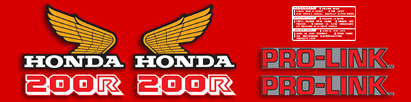 Honda XL200R Complete Decal Set