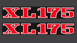 Honda XL175 Side Cover Decal Set