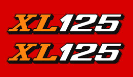 Honda XL125 Side Cover Decal Set