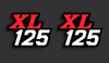 1975 Honda XL125 Side Cover Decal Set