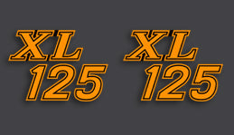 Honda XL125 Side Cover Decal Set