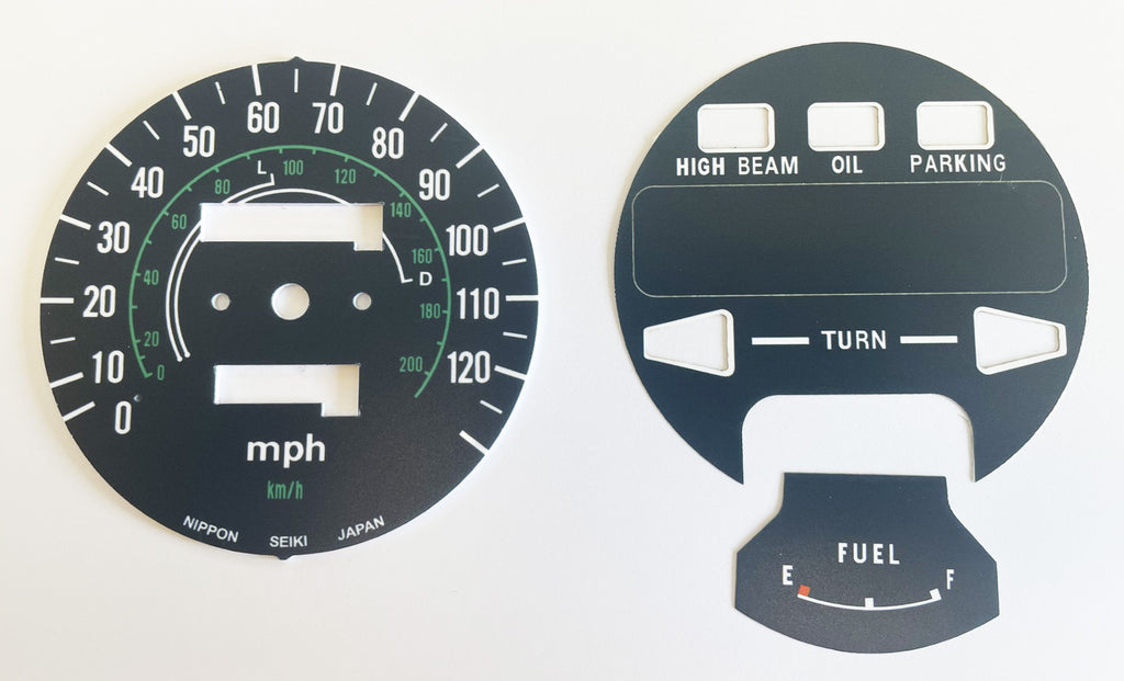 CB750A 1977 Speedo Face Plate & Gear Indicator Decal Set ~ MPH