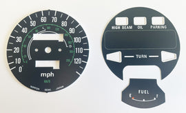 CB750A 1977 Speedo Face Plate & Gear Indicator Decal Set ~ (73-0645)