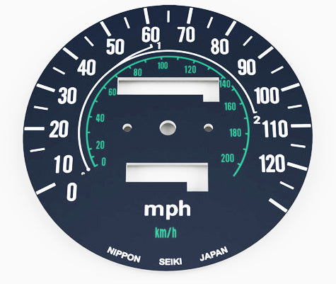 Honda CB750A Speedo Face Plate and Gear Indicator Decal Set MPH
