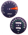 1977 Honda CB750F Speedo & Tachometer Face Plate Set - MPH