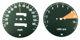 CB750K 1974 Speedo & Tachometer Face Plate Set ~ MPH (73-0659)