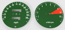 画像をギャラリービューアに読み込む, CB750K 1976 Speedo &amp; Tachometer Face Plate Set ~ MPH