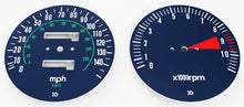 Lataa kuva Galleria-katseluun, CB750K 1978 Speedo &amp; Tachometer Face Plate Set ~ MPH