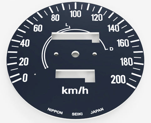 Honda CB750A Speedo Face Plate and Gear Indicator Decal Set KM/H